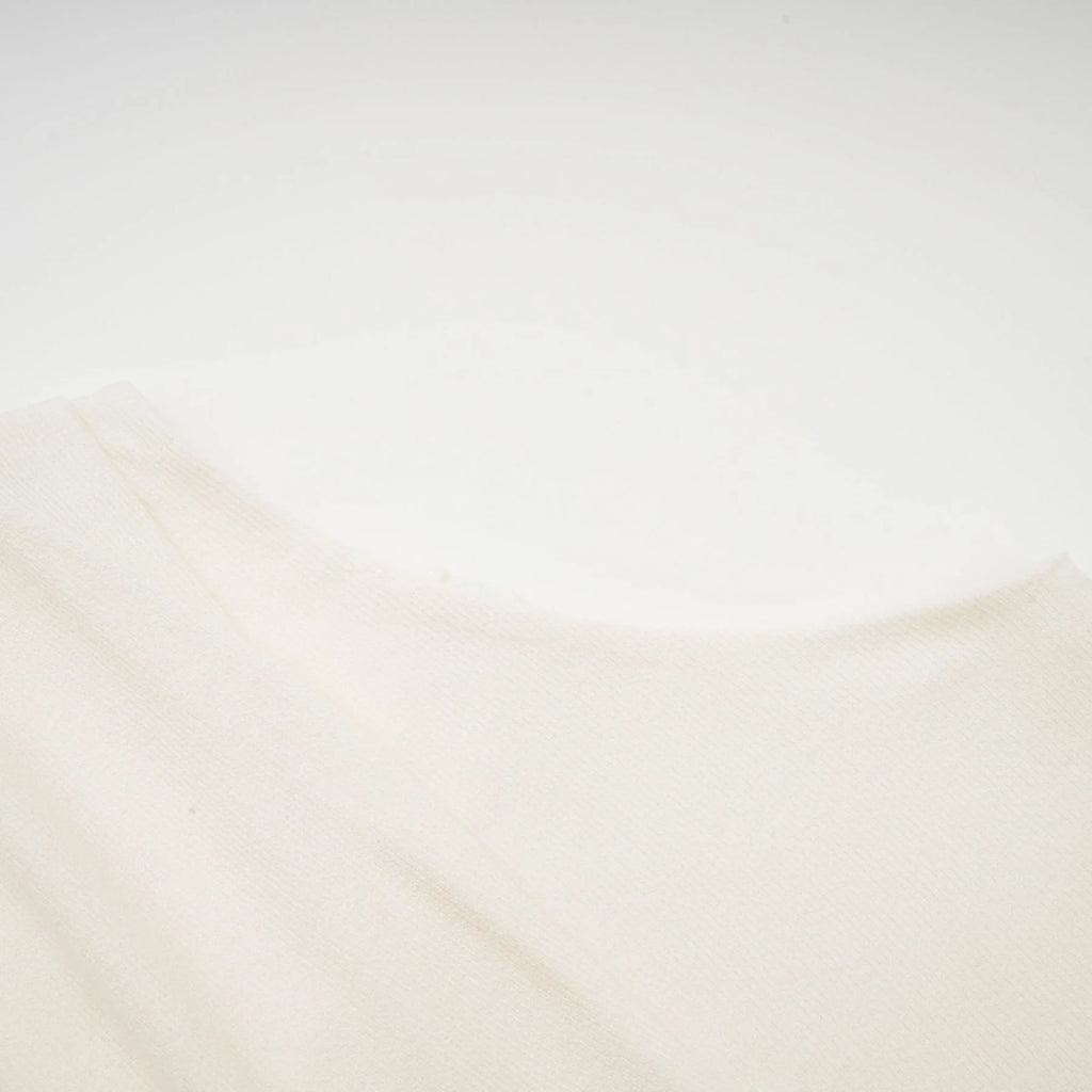 Riccarda Midi Dress White Draped Asymmetric Hem Ruched Detailing