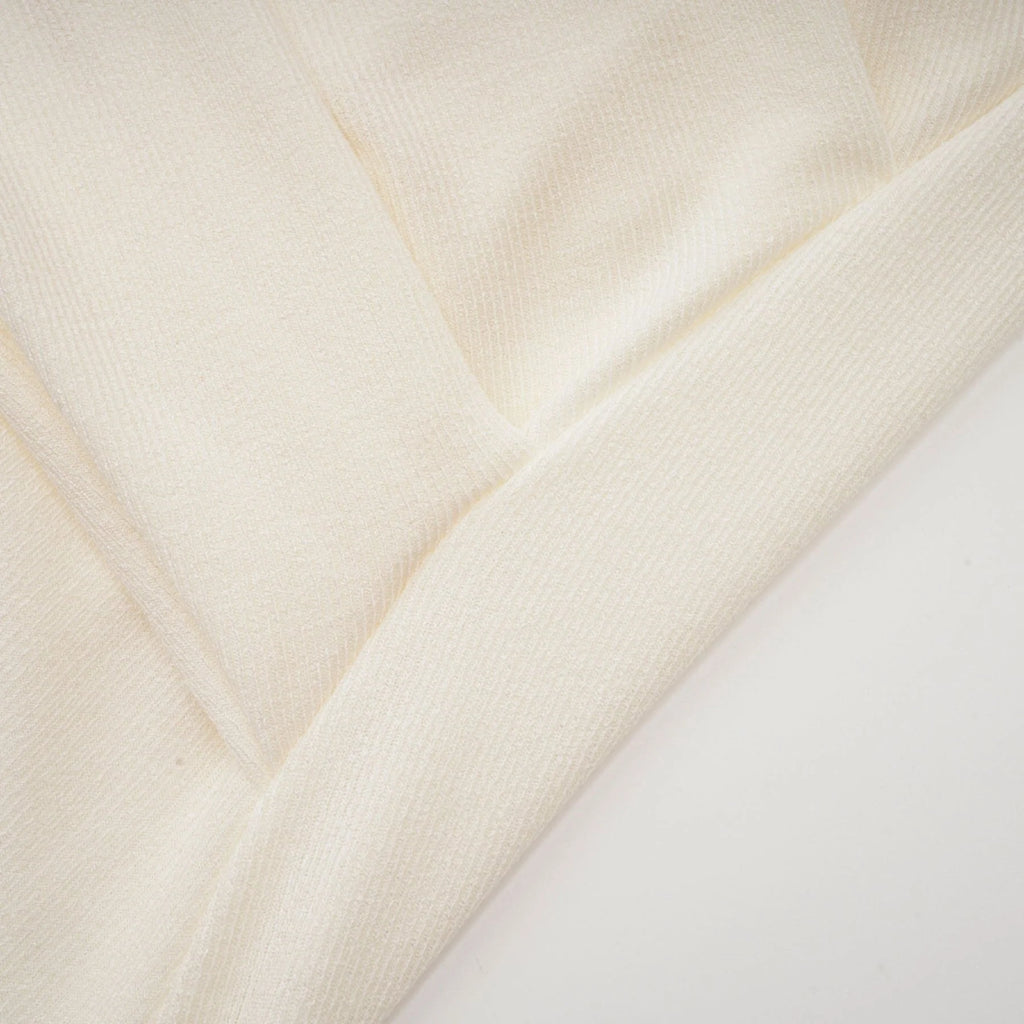 Riccarda Midi Dress White Draped Asymmetric Hem Ruched Detailing