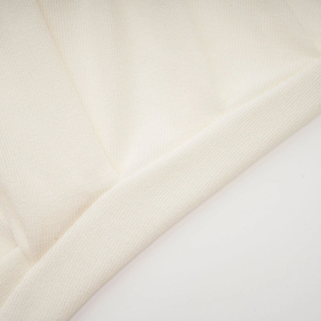 Riccarda Midi Dress White Draped Asymmetric Hem Ruched Detailing