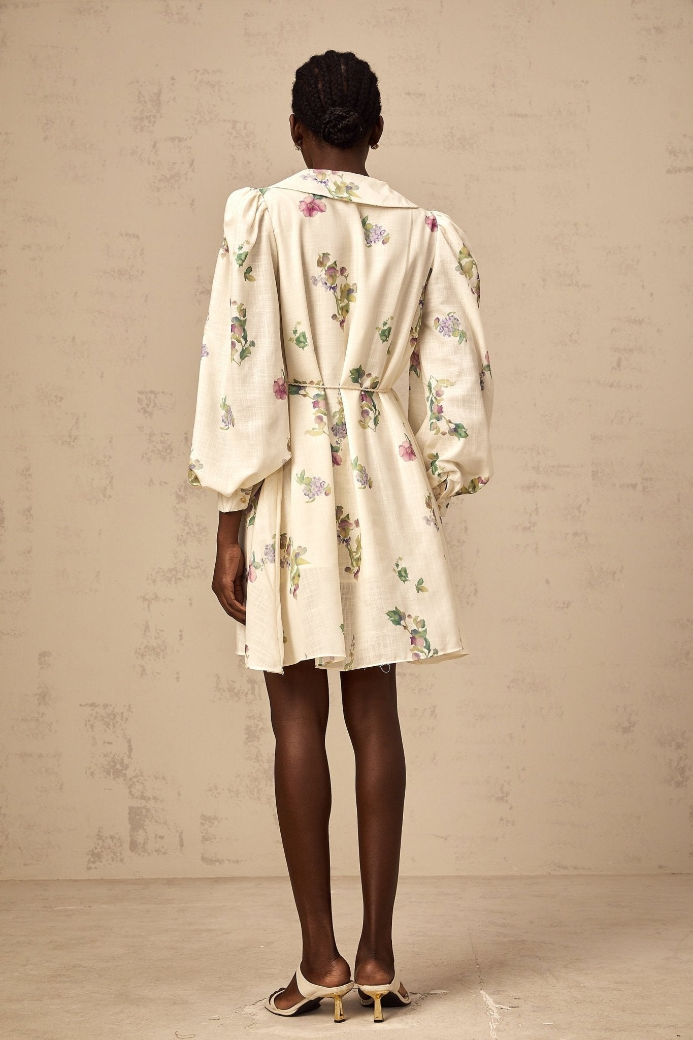 Riley Floral Mini Dress with Bowknot Detailing