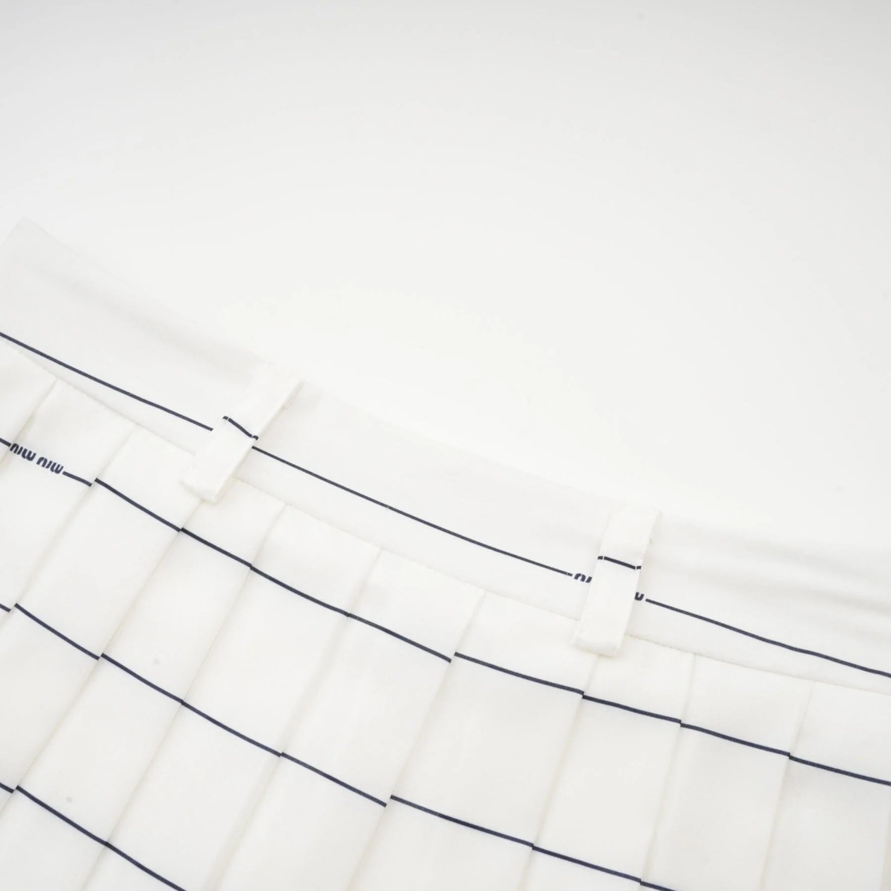 Rinata Top & Skirt Striped White Matching Set