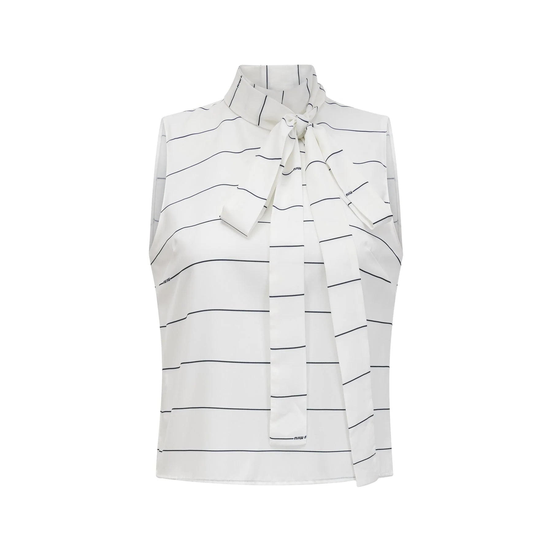 Rinata Top & Skirt Striped White Matching Set