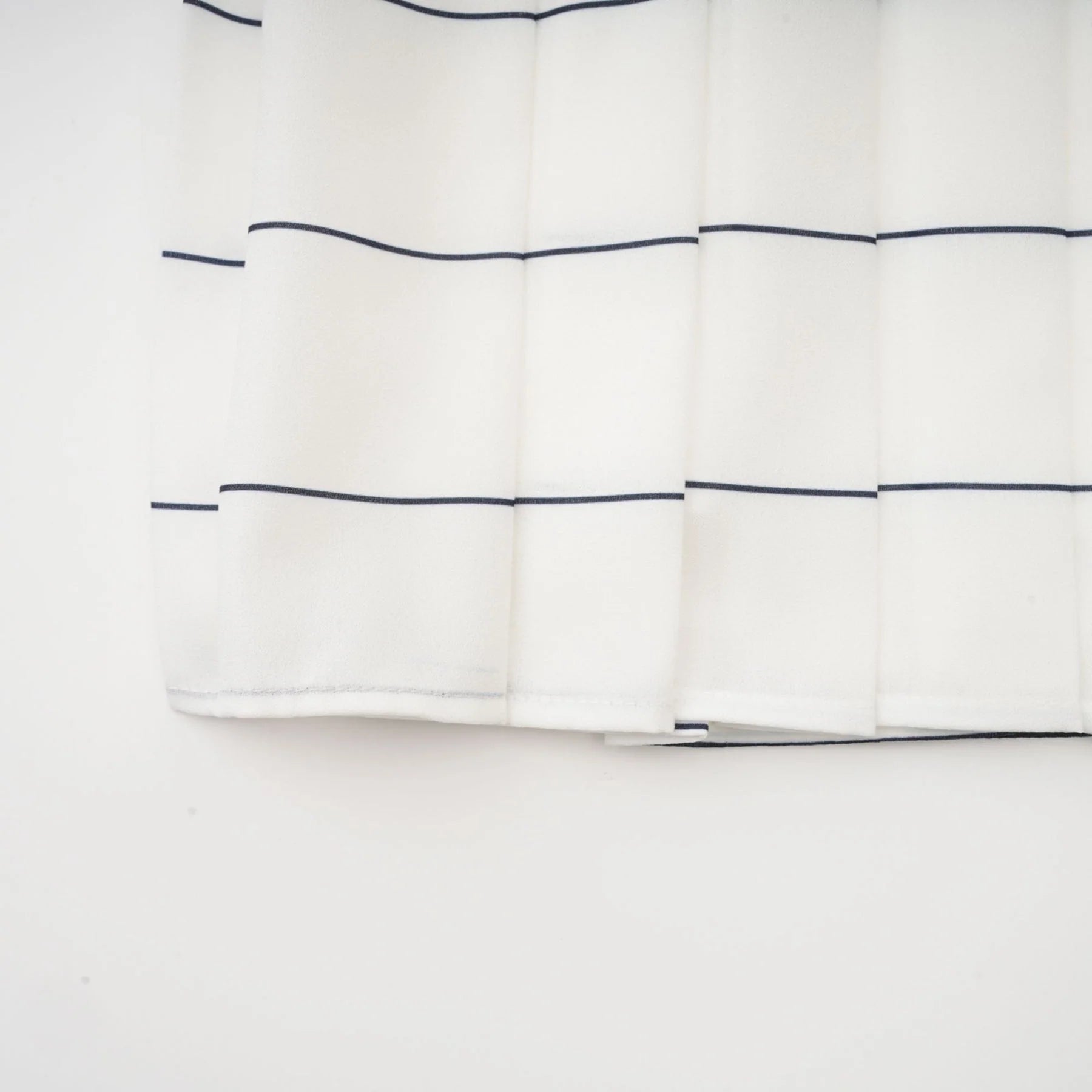 Rinata Top & Skirt Striped White Matching Set