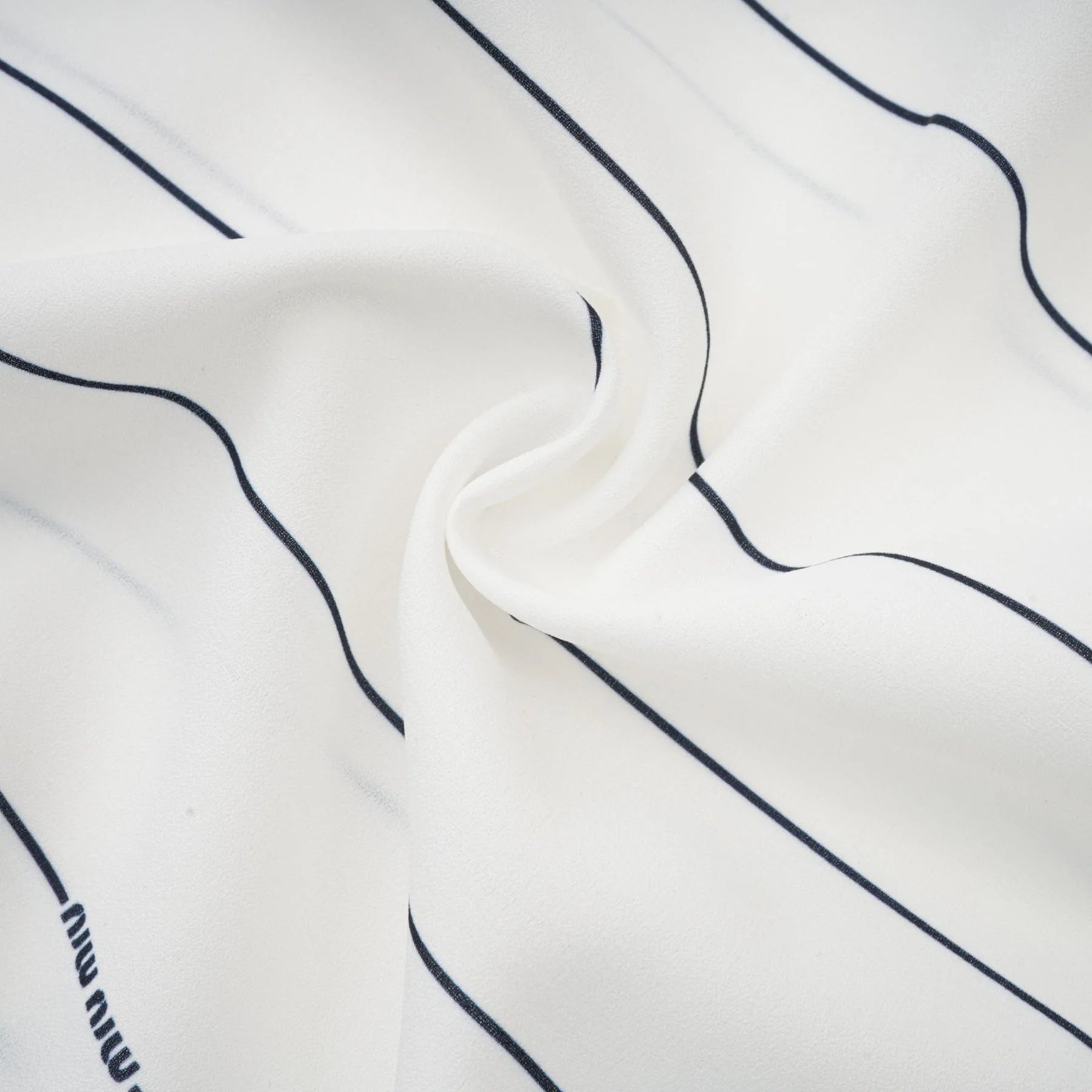 Rinata Top & Skirt Striped White Matching Set