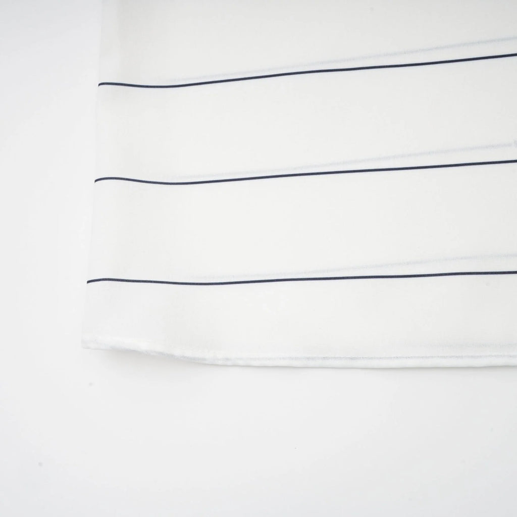Rinata Top & Skirt Striped White Matching Set