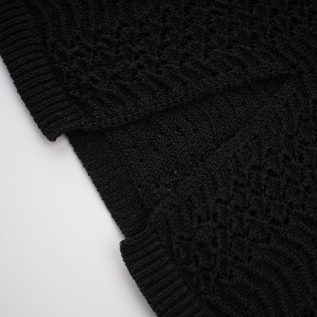 Rita Cardigan & Skirt Black Sequin Crochet Matching Set