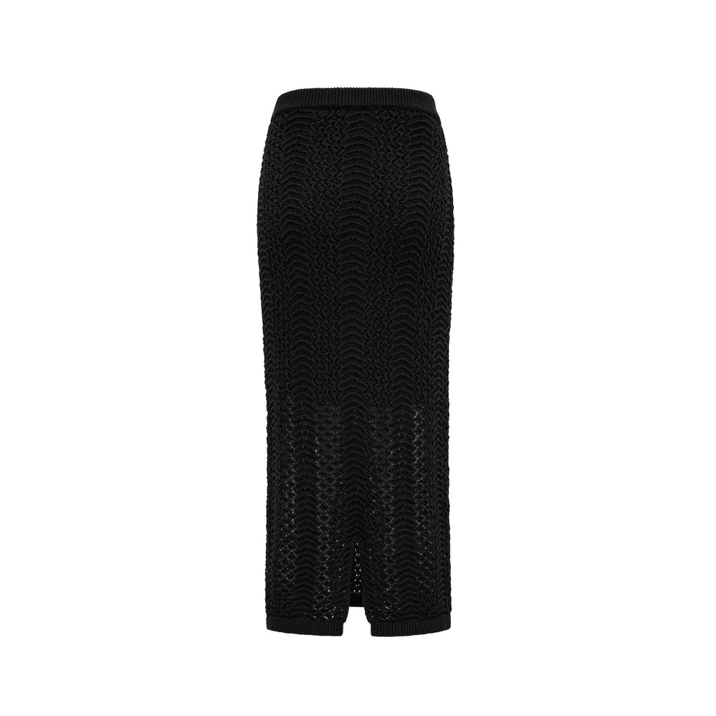 Rita Cardigan & Skirt Black Sequin Crochet Matching Set