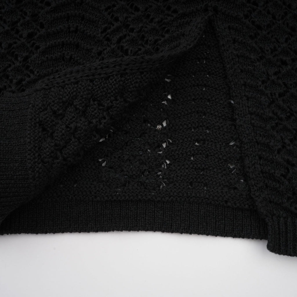 Rita Cardigan & Skirt Black Sequin Crochet Matching Set
