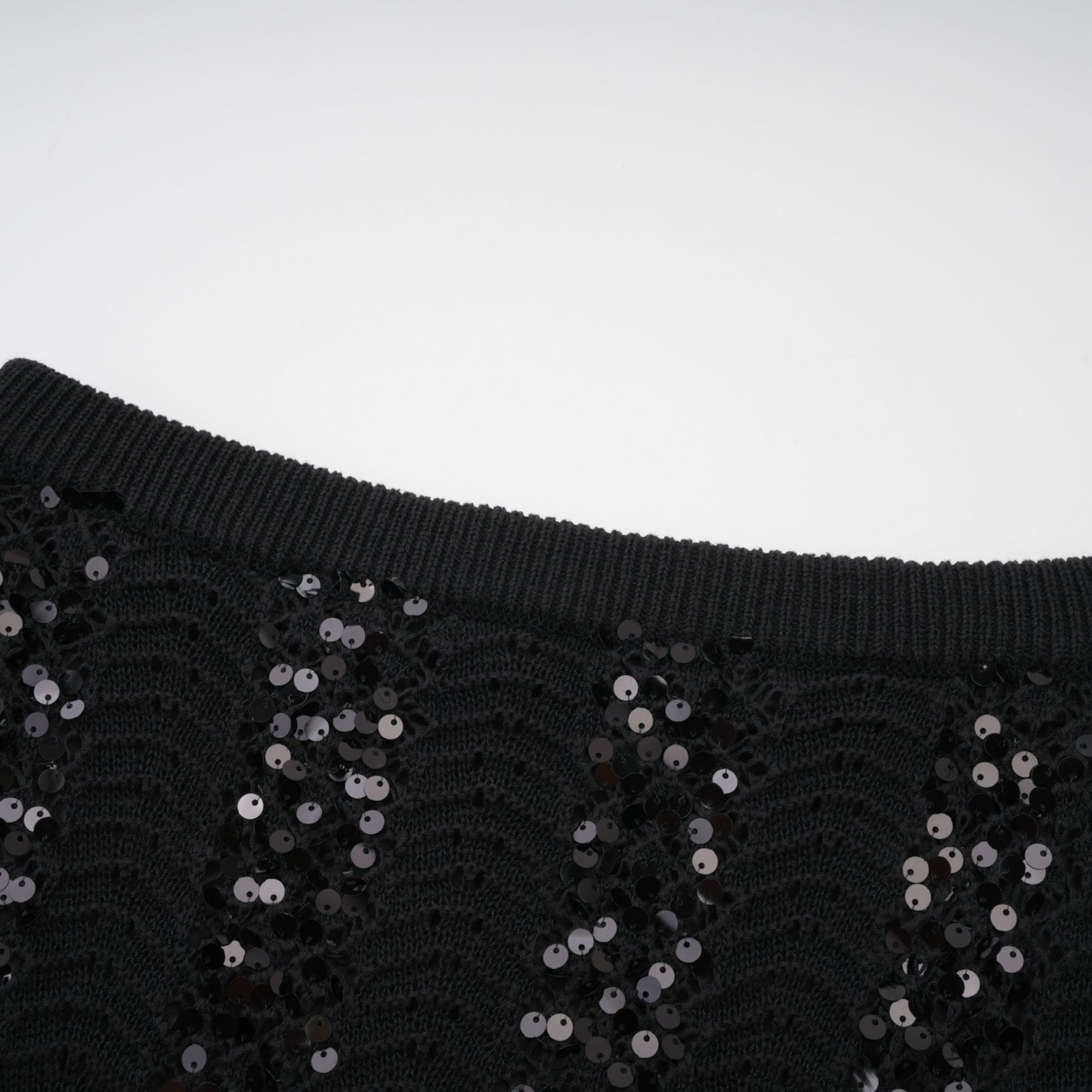 Rita Cardigan & Skirt Black Sequin Crochet Matching Set