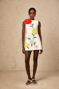 Rory Mini Dress White 3D Petal Sleeveless ALine