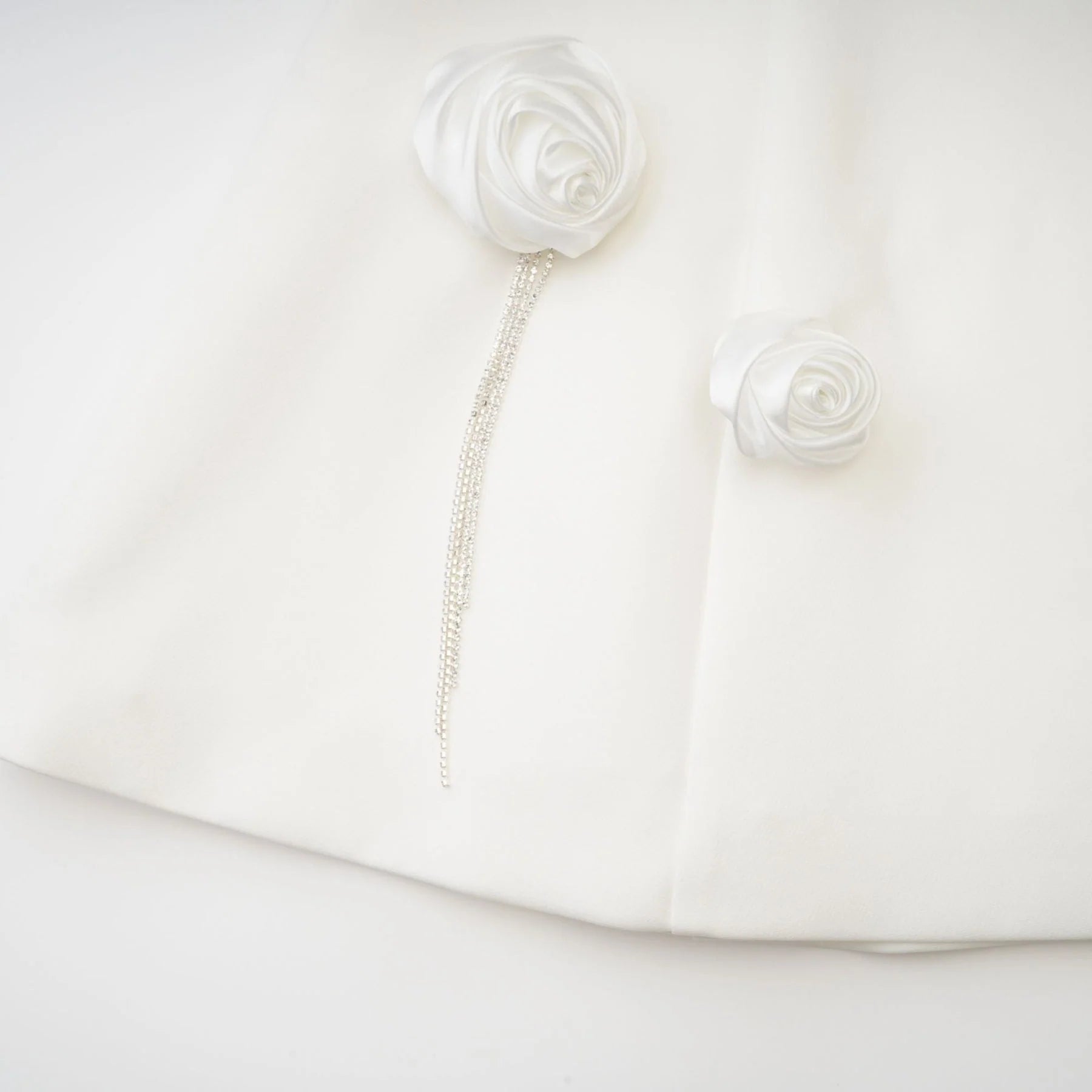 Rory Mini Dress White Flower Crystal Embellished
