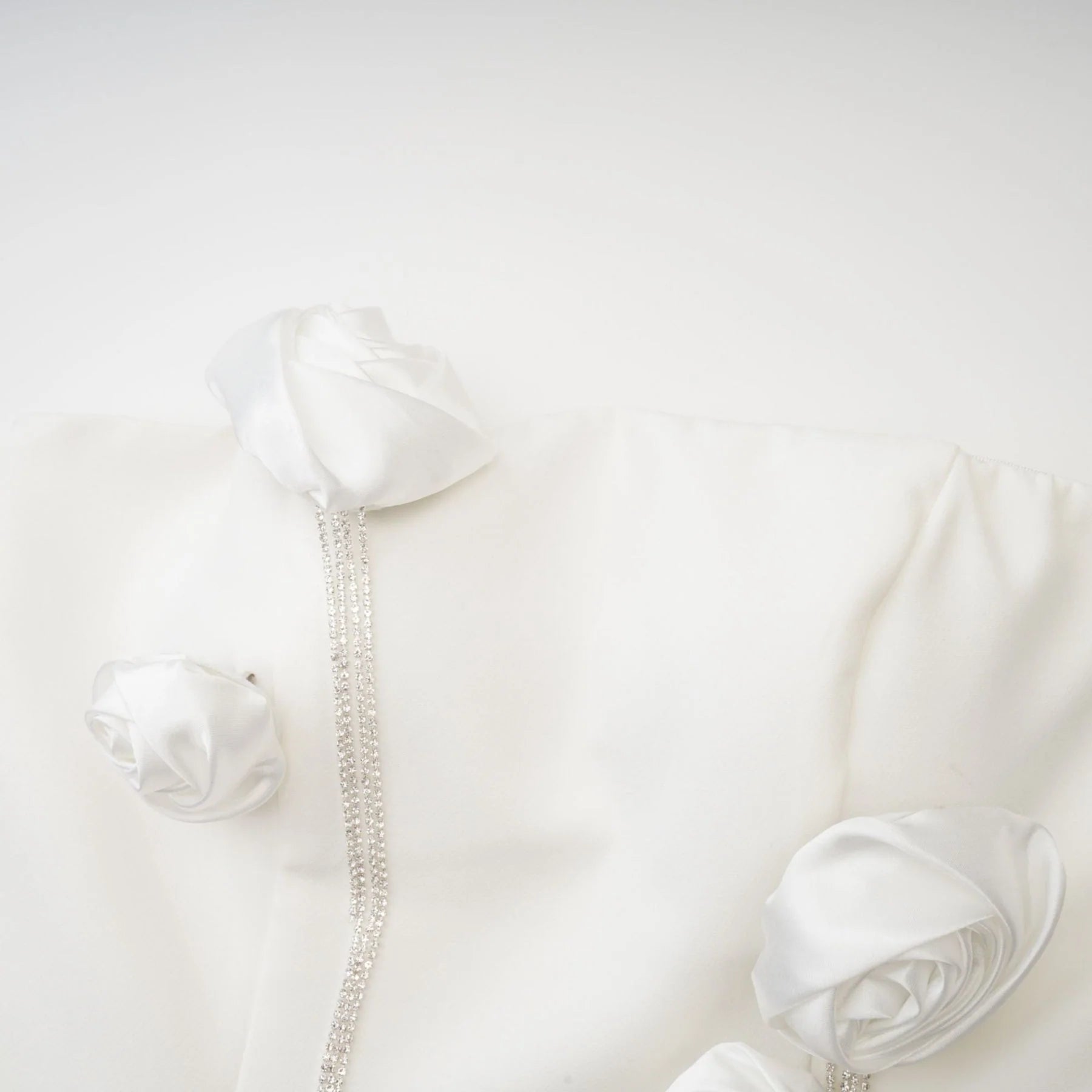 Rory Mini Dress White Flower Crystal Embellished