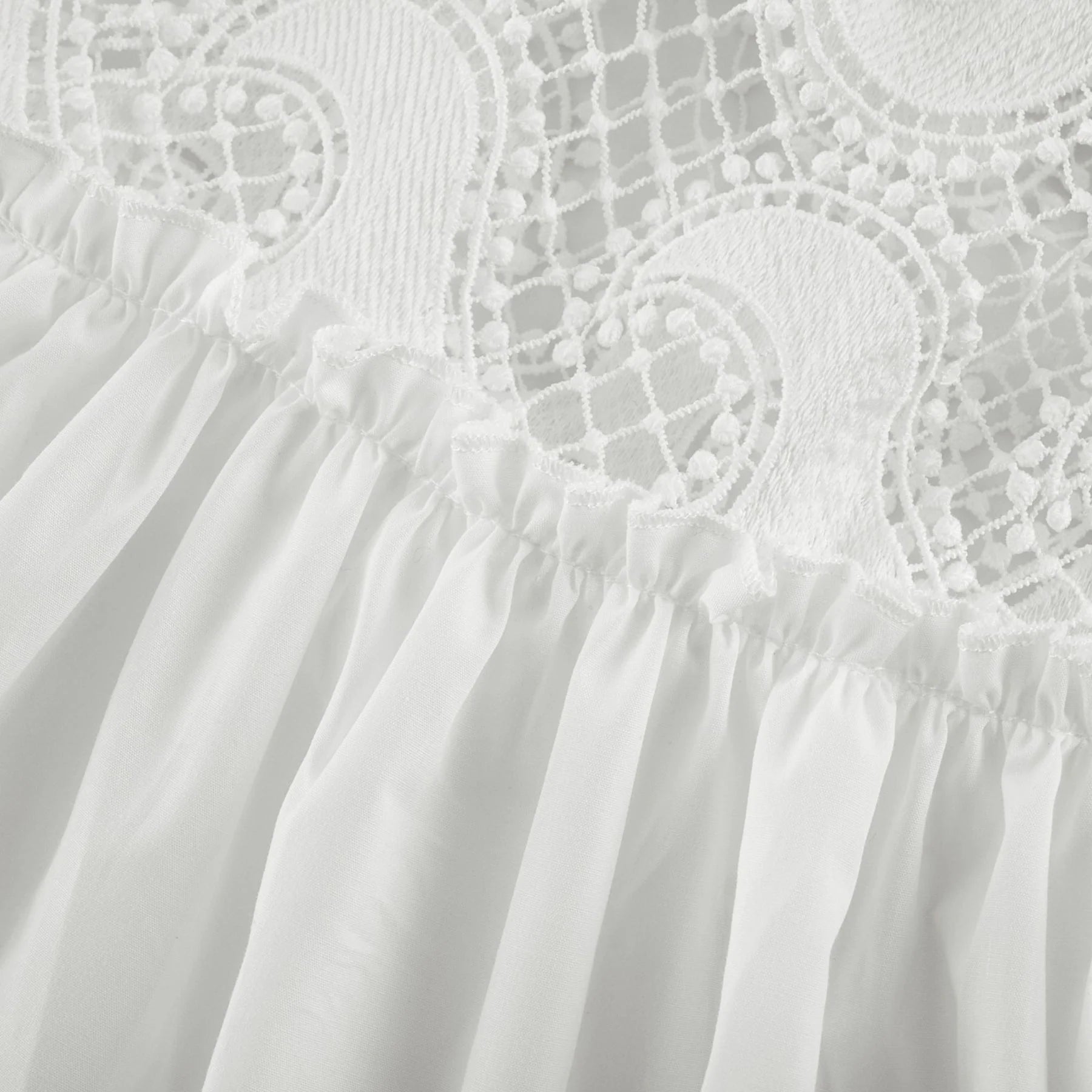 Rosanna Midi Dress White Guipure Lace Tiered Cut Out Design