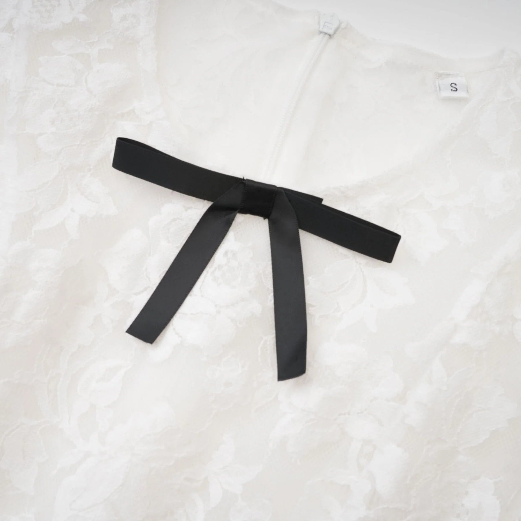 Rosetta Dress White Guipure Lace Tulle Skirt Bowknot Detailing