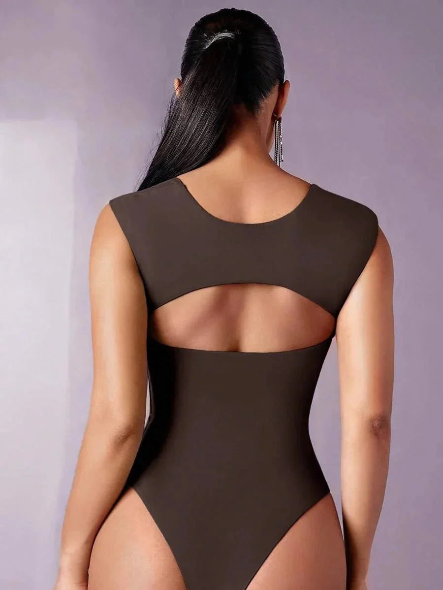 Rowan Bodysuit - High Stretch Elasticity - Slim Fit - Casual Style - Sleeveless Length - Sweetheart Neckline - Natural (mid Waist) Waist Line