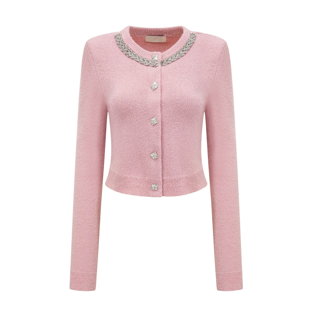 Ruby Jacket & Skirt Crystal Pink Matching Set