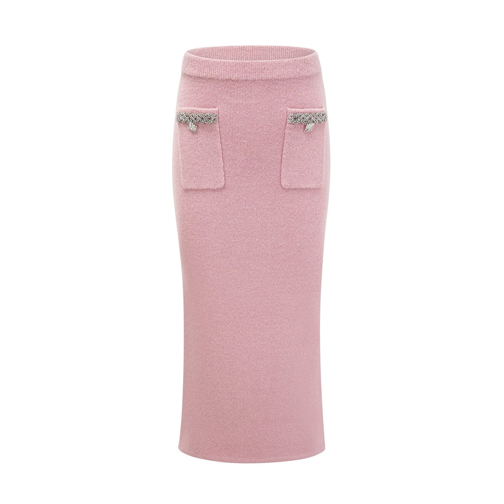 Ruby Jacket & Skirt Crystal Pink Matching Set