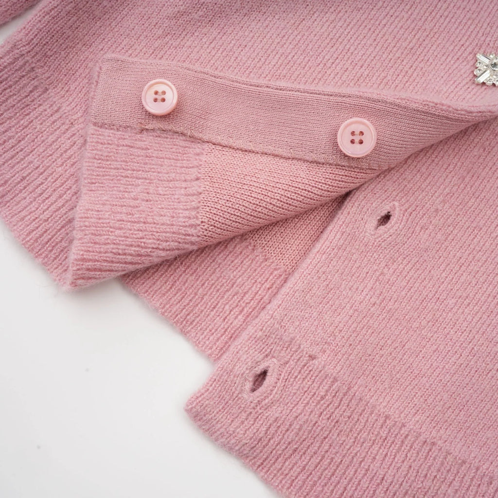 Ruby Jacket & Skirt Crystal Pink Matching Set