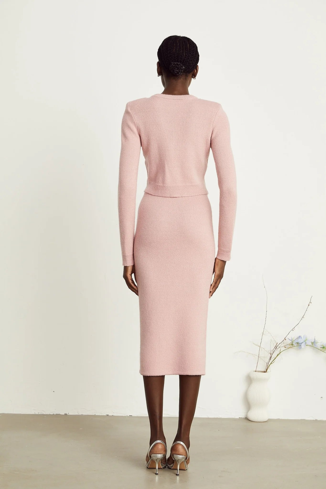 Ruby Jacket & Skirt Crystal Pink Matching Set