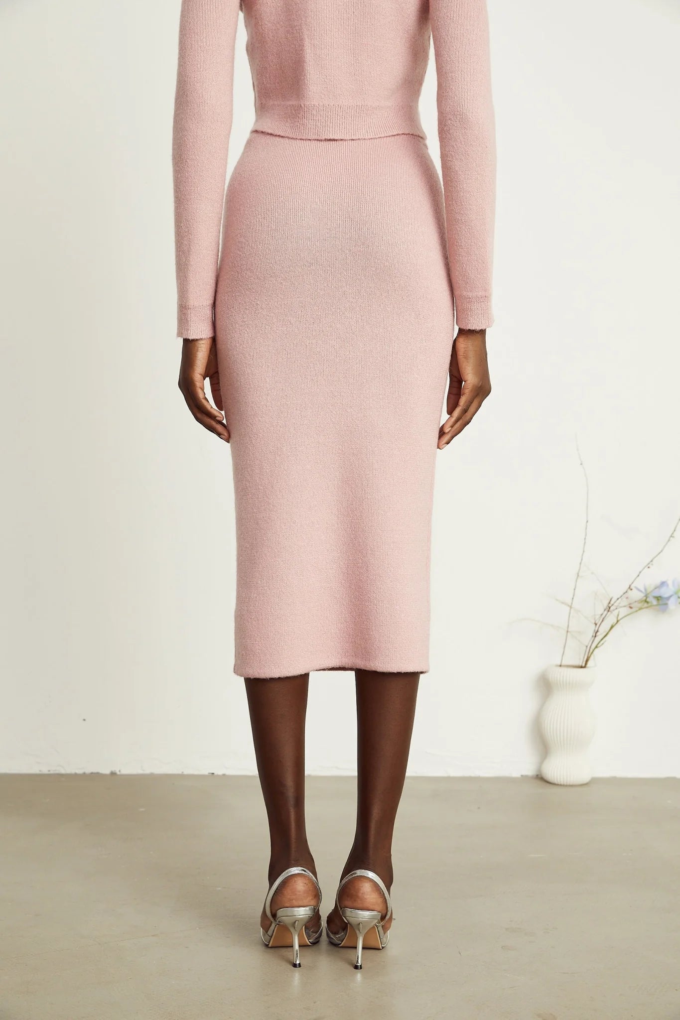 Ruby Jacket & Skirt Crystal Pink Matching Set