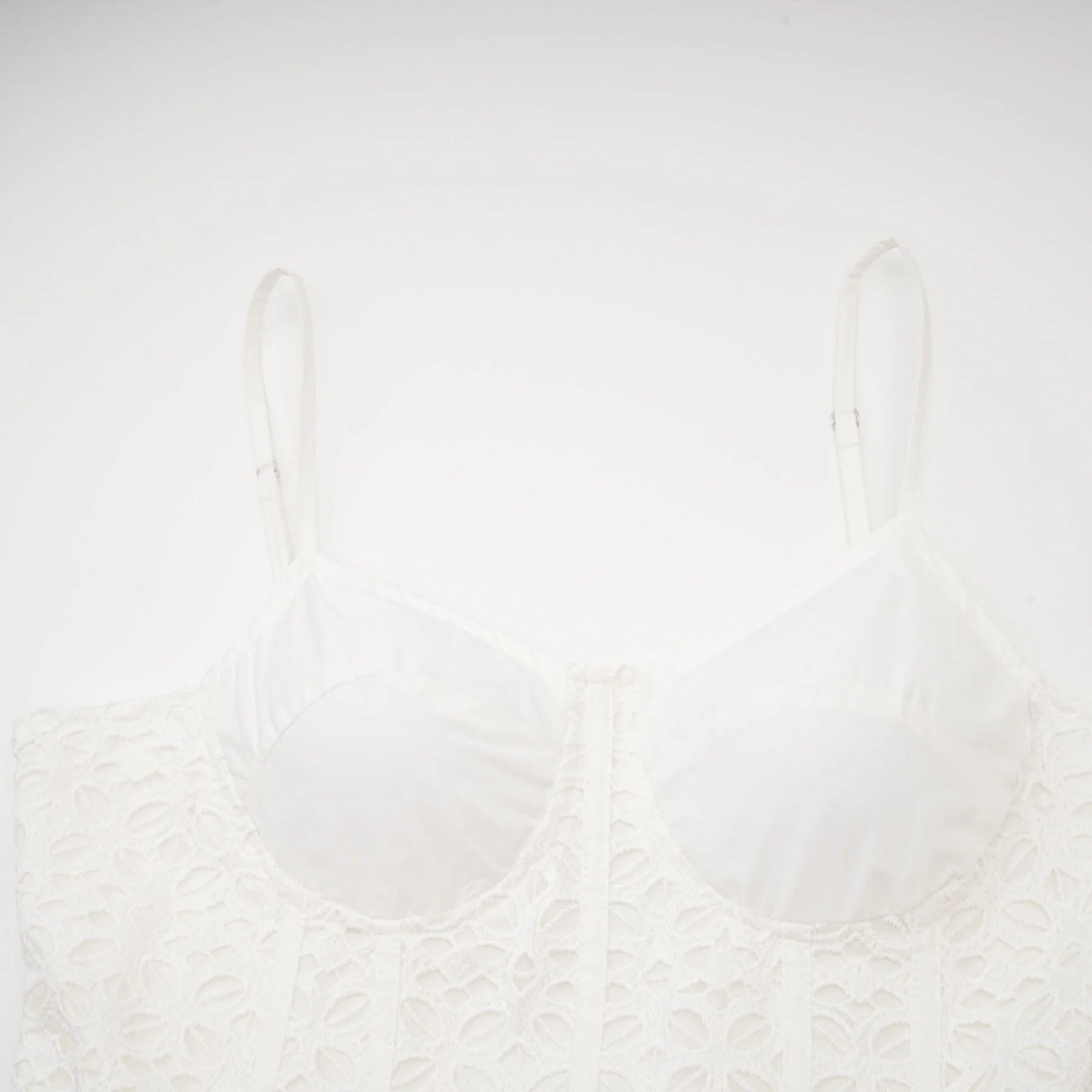 Rylan Midi Dress White Cut Out Belted Spaghetti Straps