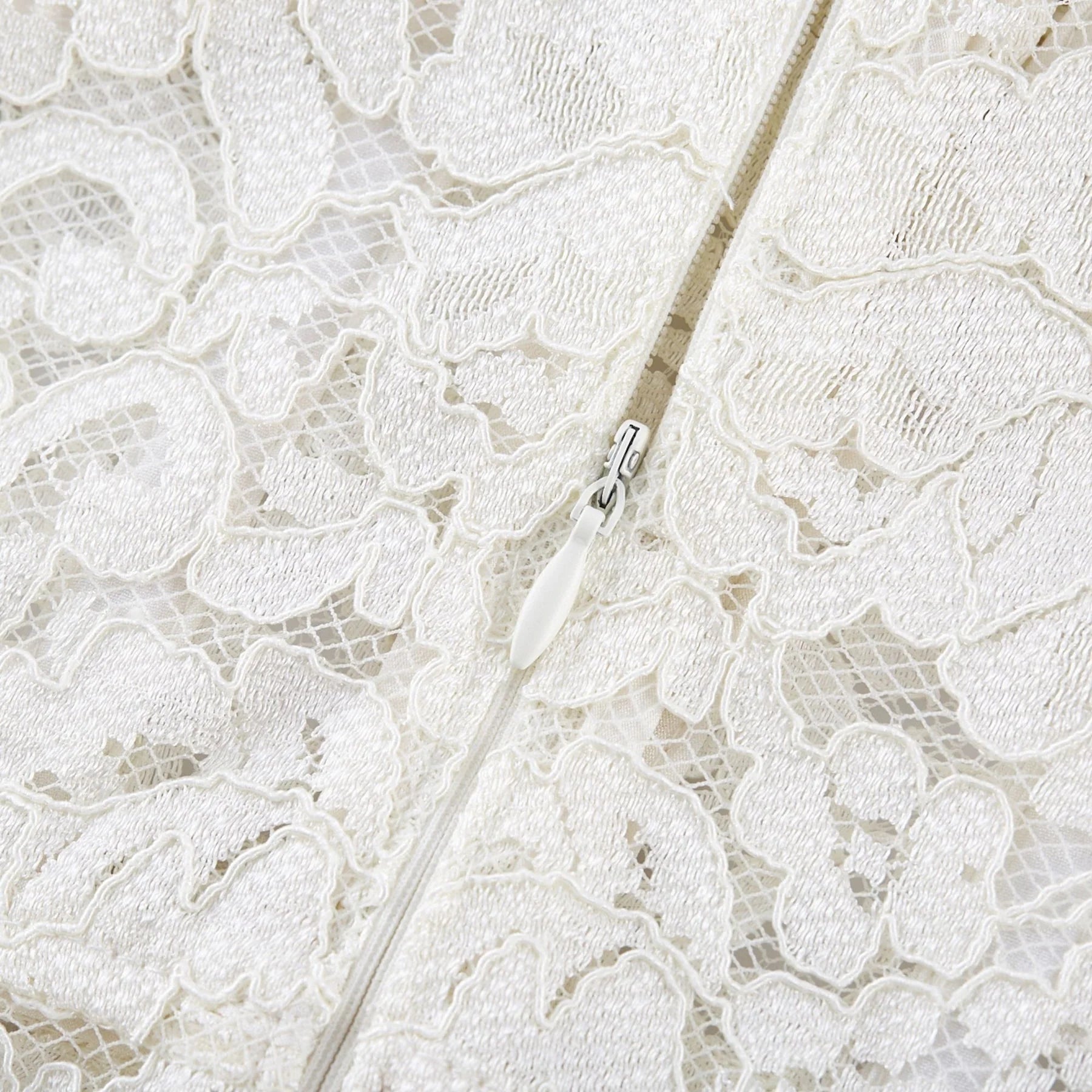Sabrina Midi Dress White Crystal Embellished