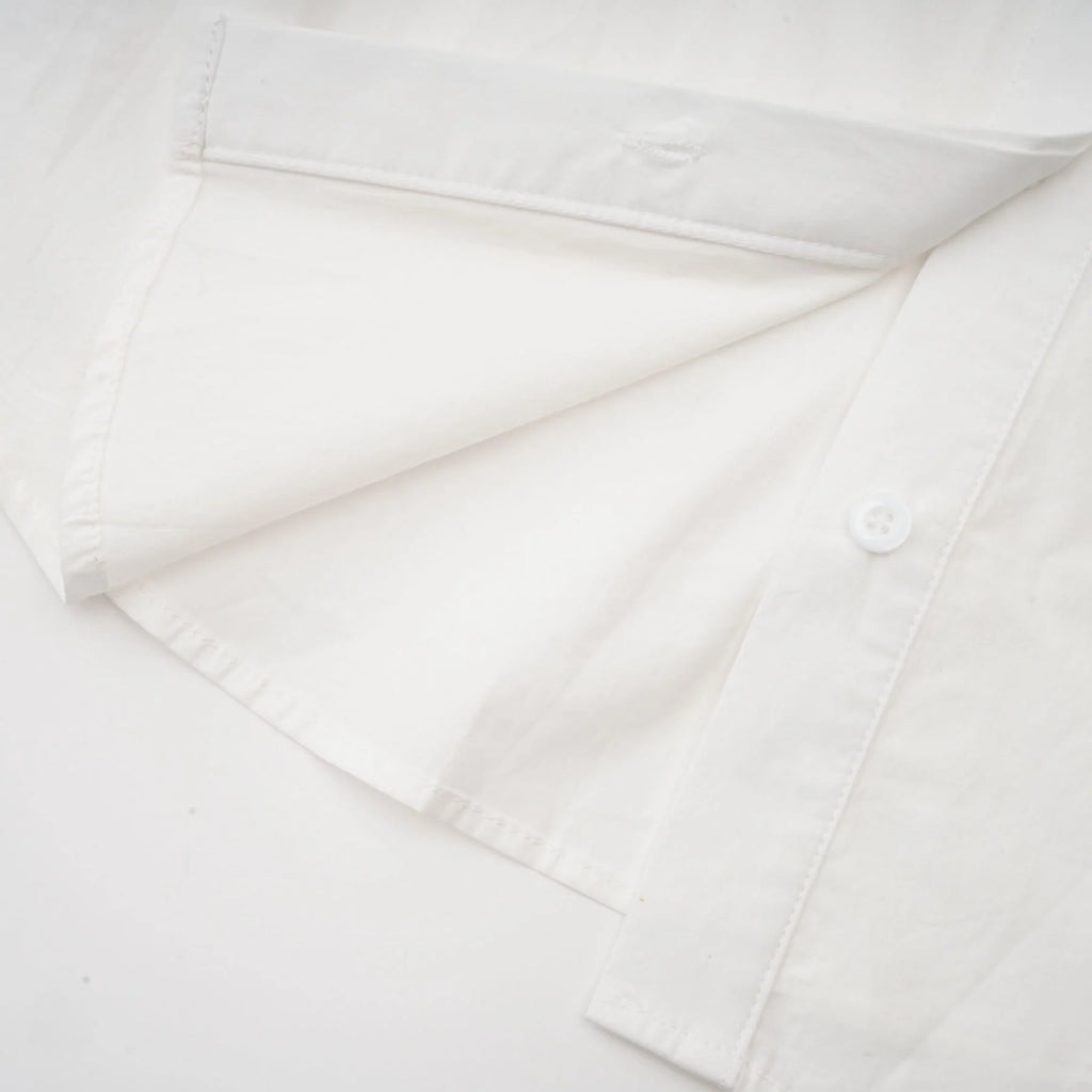 Sabrina Shirt White Floral 3D Cut Out Embellishment & Button Closure