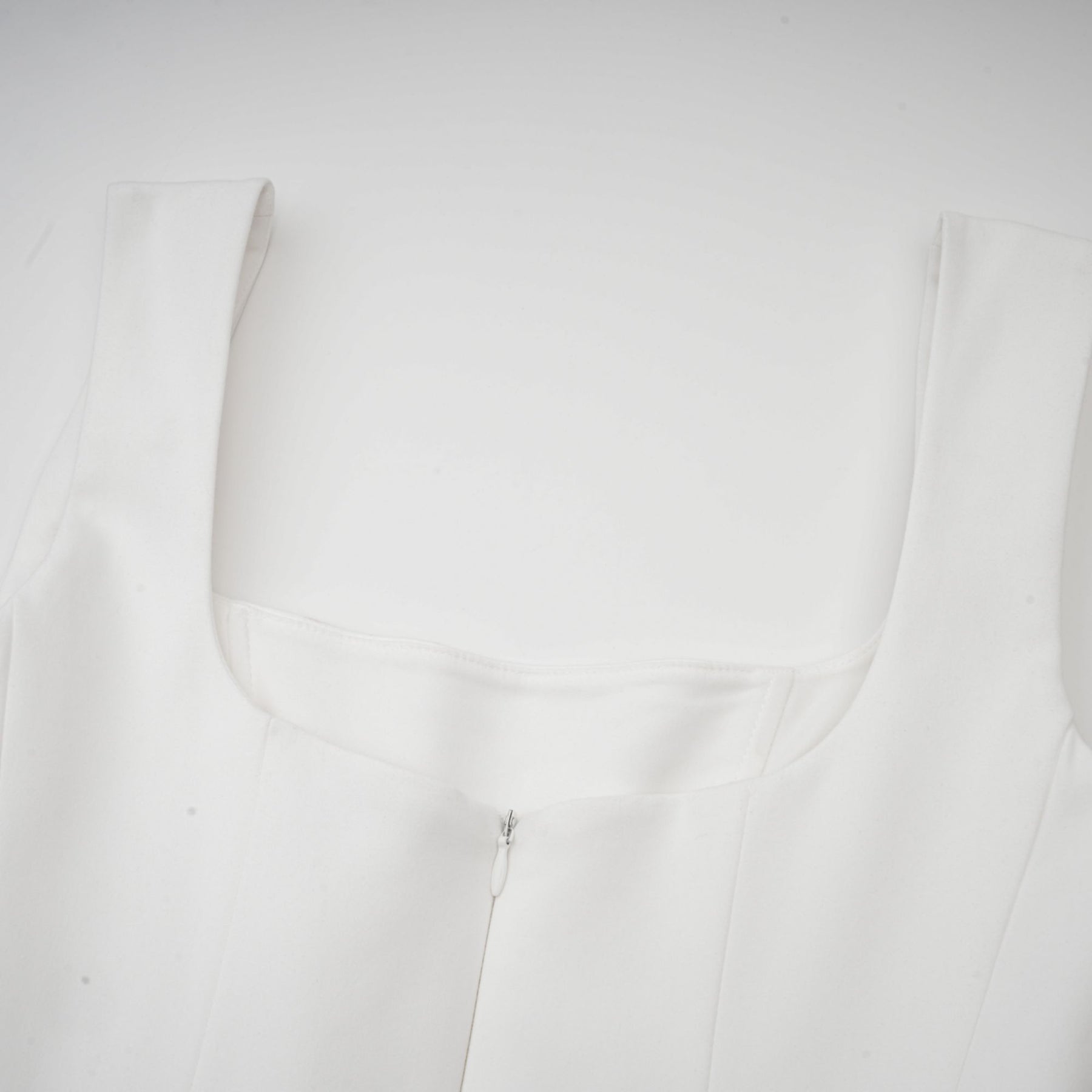 Sadie White Ankle - Length Corset Dress With Square Neckline