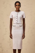 Sage Top & Skirt Set Beaded Knit & - Purple Embellished Matching Outfit