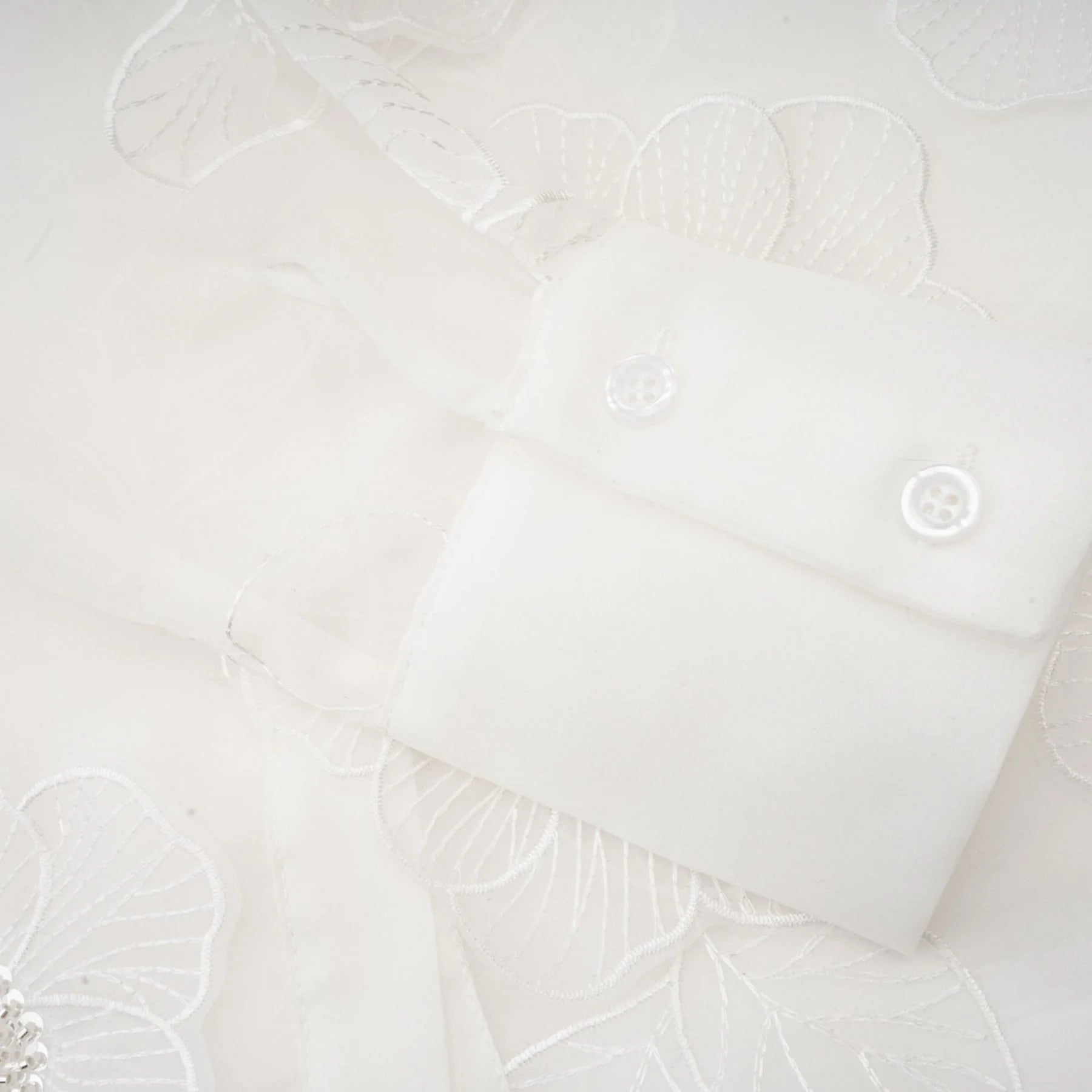 Sandra Shirt Sandra White Crystal Embellished Sheer Shirt
