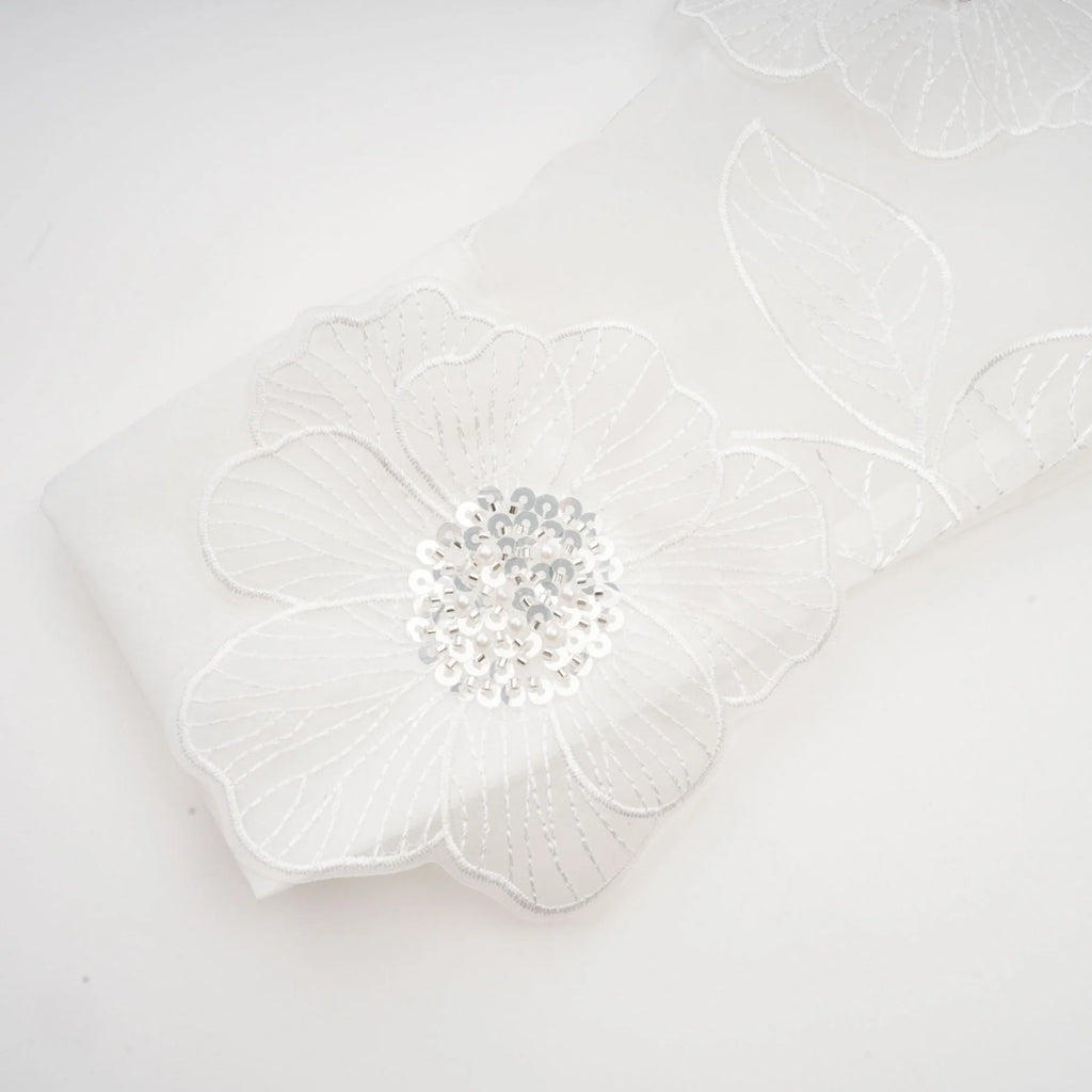 Sandra Shirt Sandra White Crystal Embellished Sheer Shirt