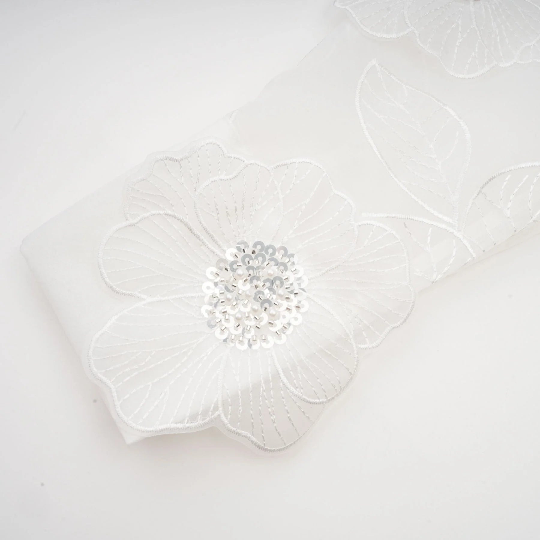 Sandra Shirt Sandra White Crystal Embellished Sheer Shirt