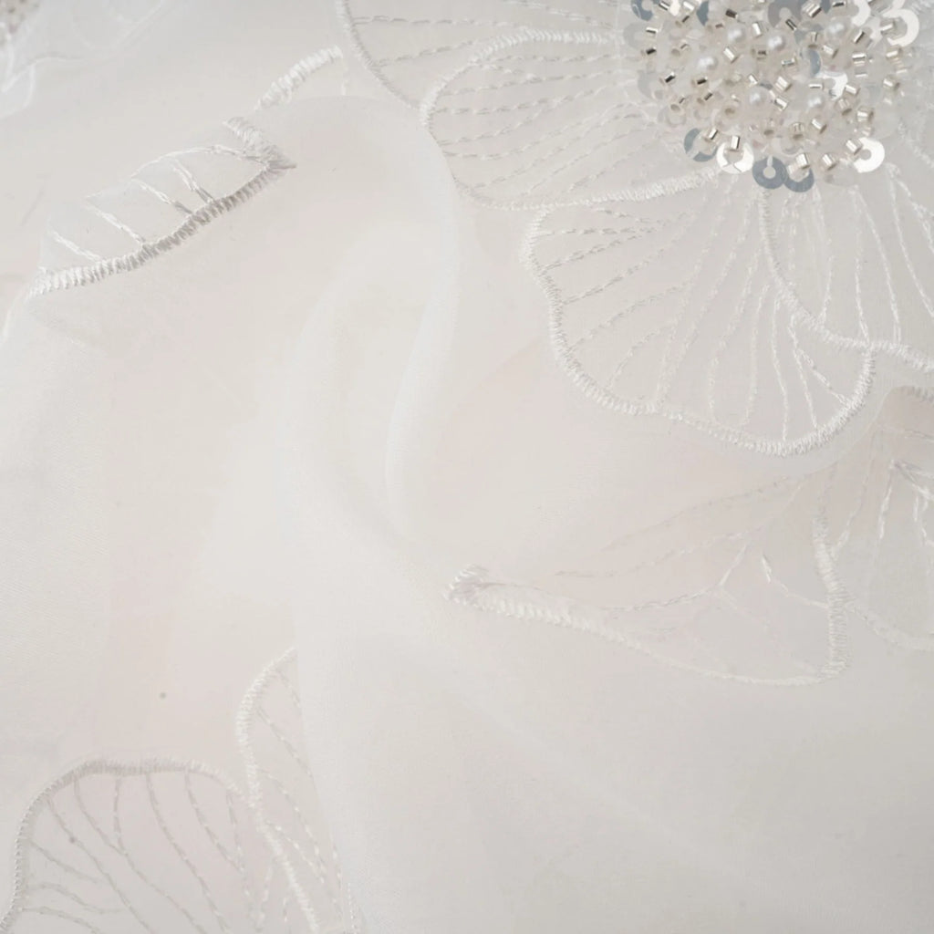Sandra Shirt Sandra White Crystal Embellished Sheer Shirt