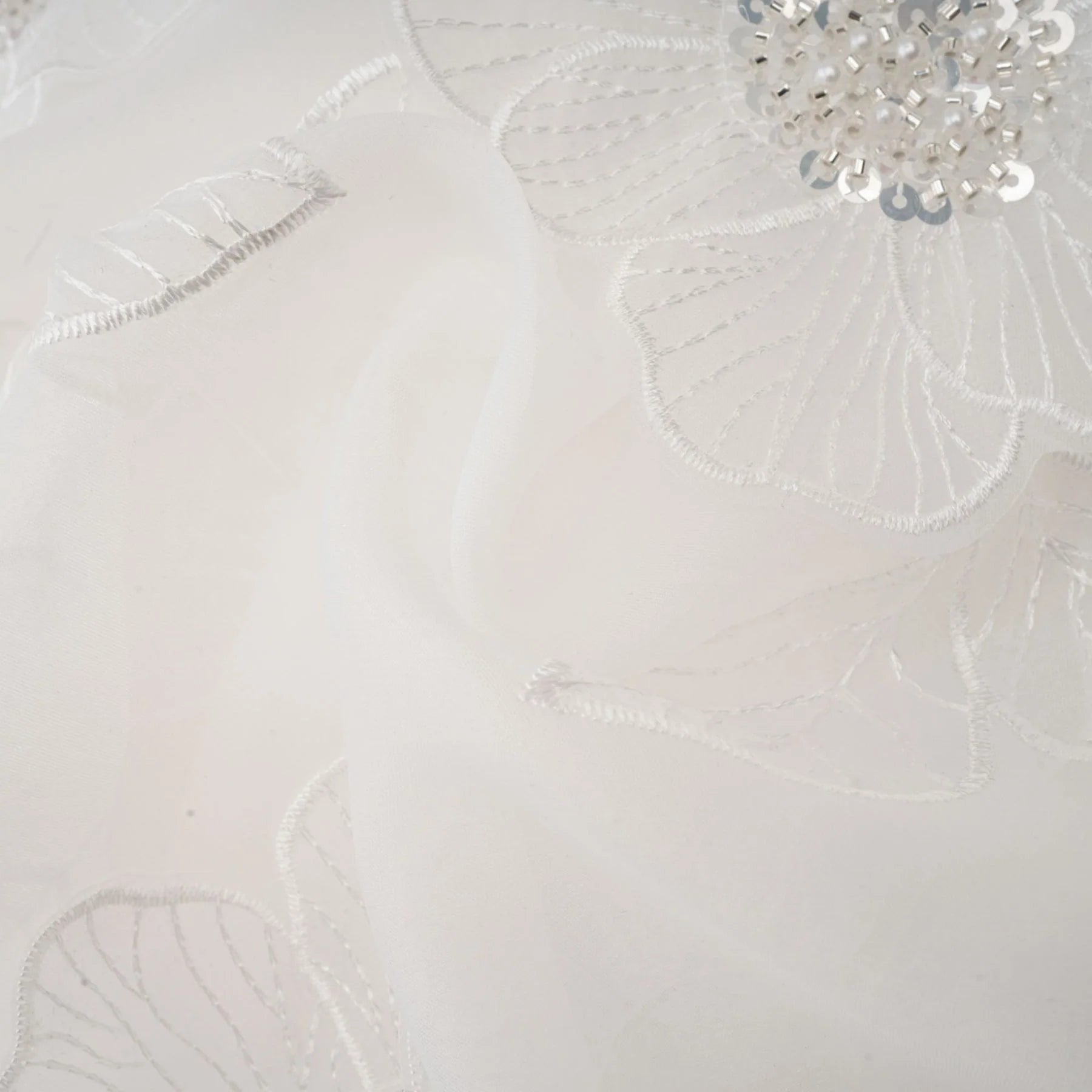 Sandra Shirt Sandra White Crystal Embellished Sheer Shirt