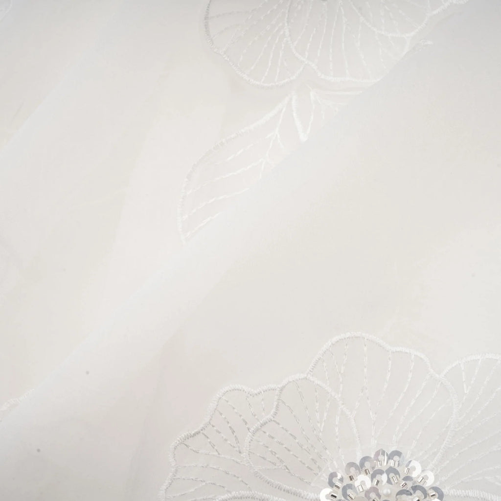 Sandra Shirt Sandra White Crystal Embellished Sheer Shirt