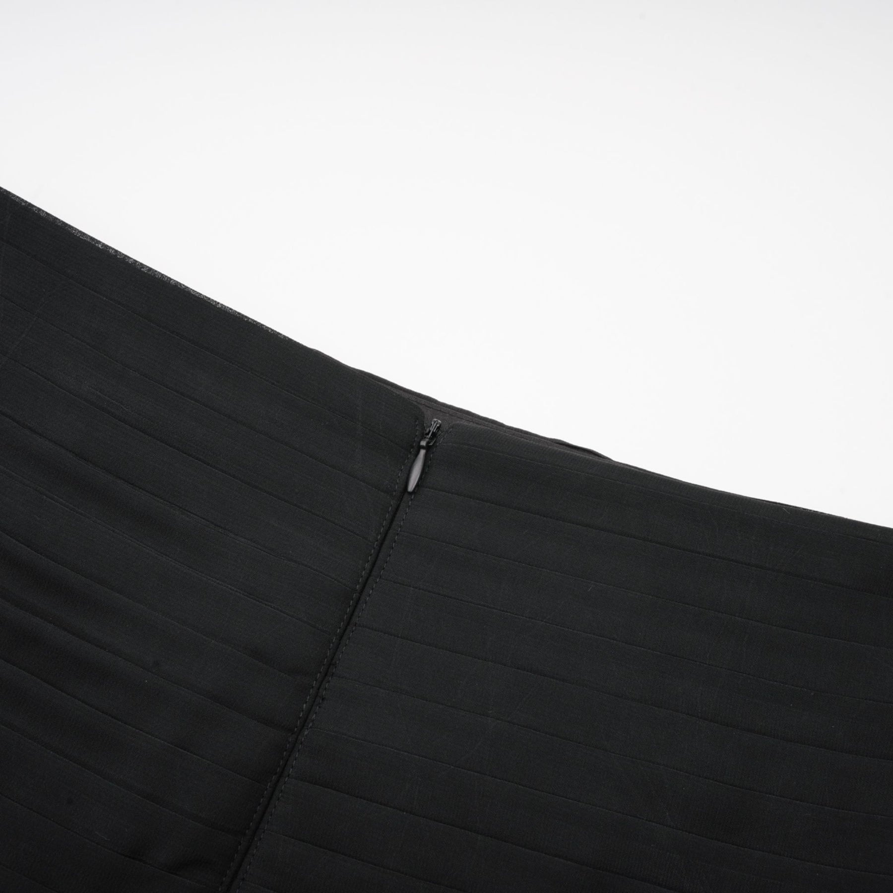 Santa Black Tulle Maxi Skirt With Pleats And Ruffled Hem