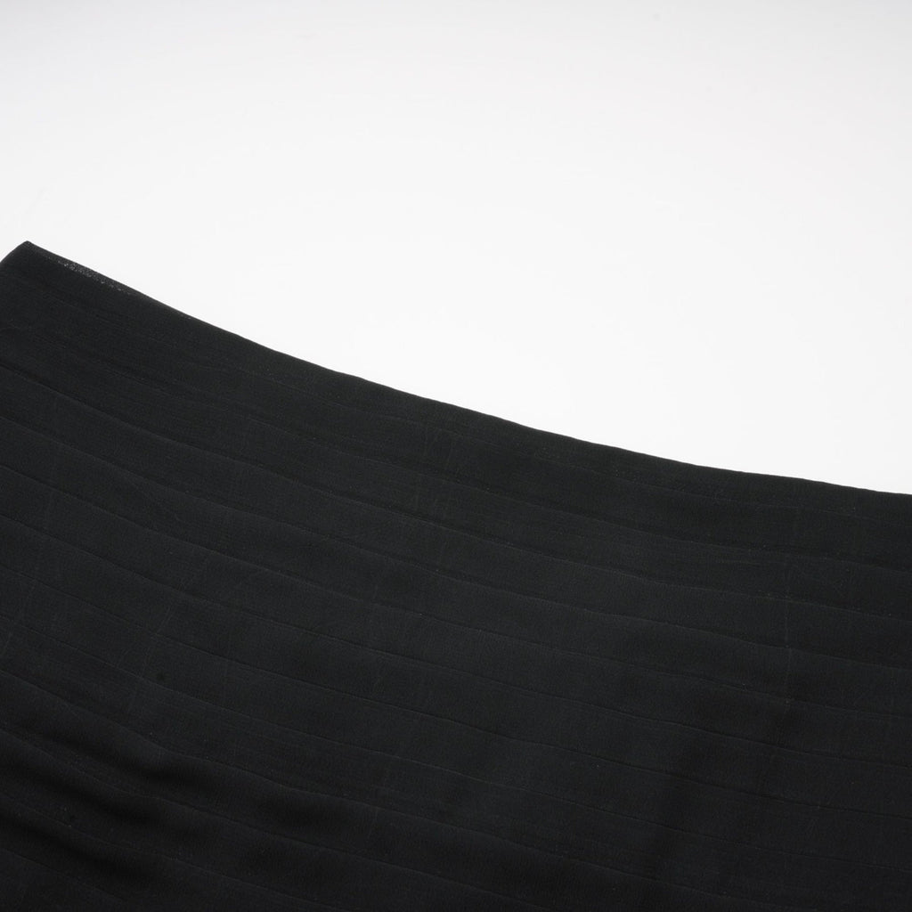 Santa Black Tulle Maxi Skirt With Pleats And Ruffled Hem