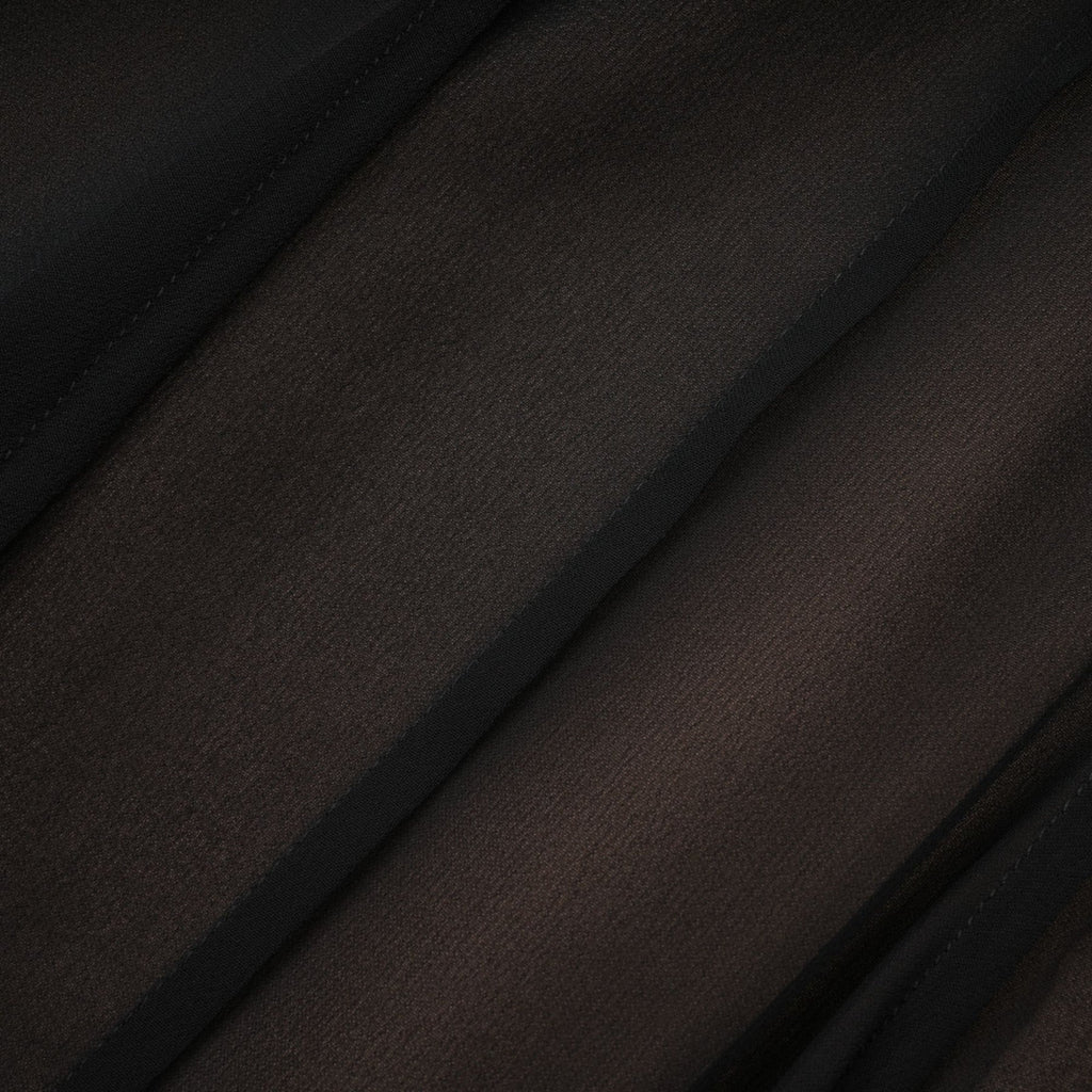 Santa Black Tulle Maxi Skirt With Pleats And Ruffled Hem