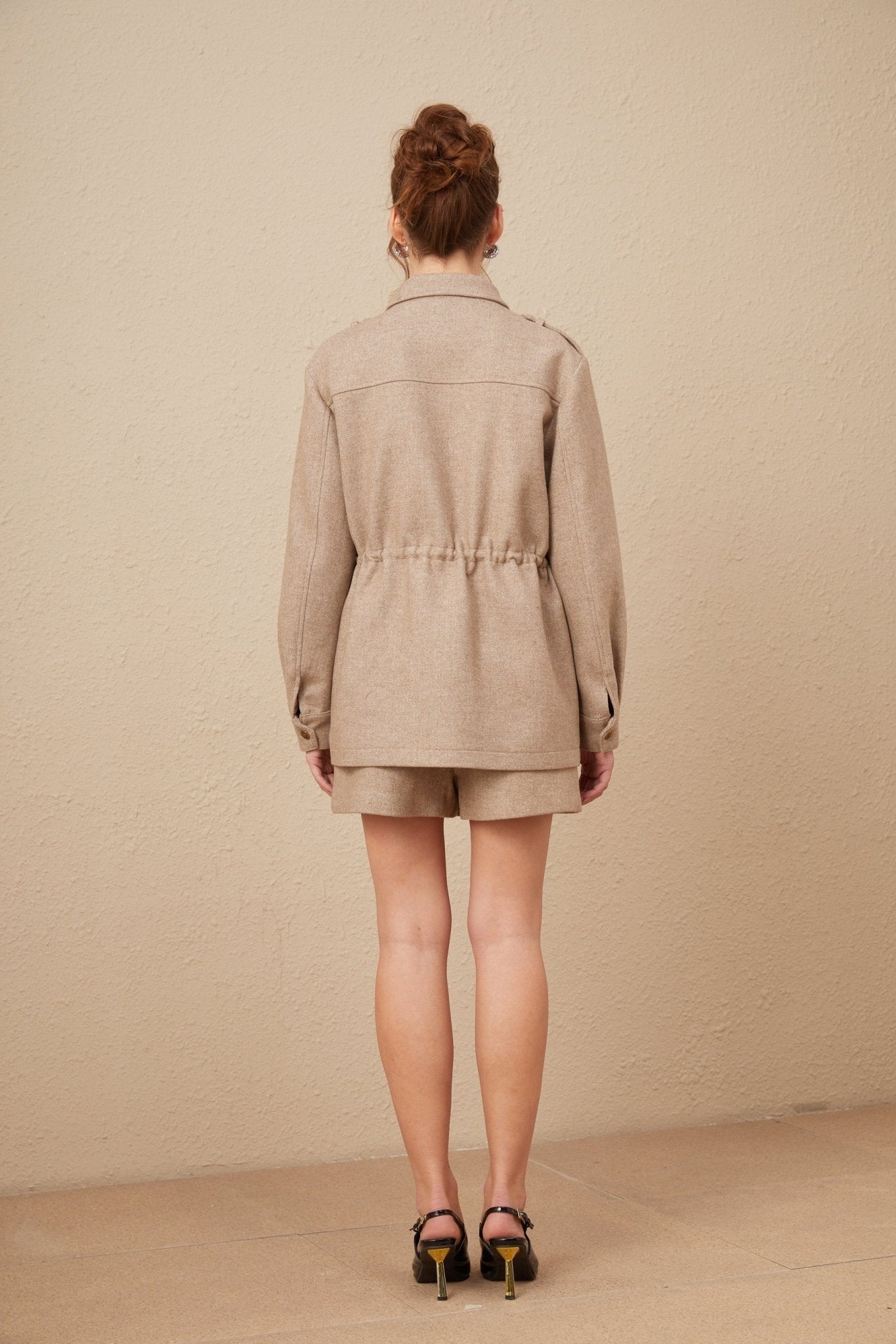 Santa Jacket & Culottes Khaki Twill Set
