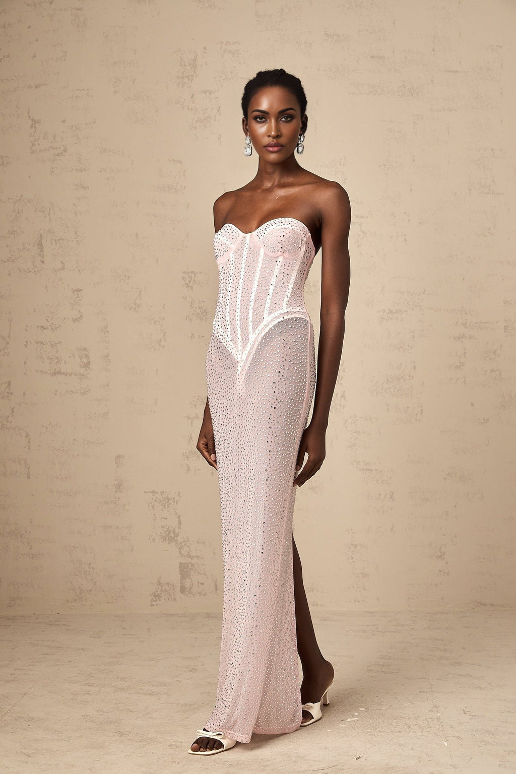 Sarah Maxi Dress in Vibrant Pink with Off the Shoulder Detail