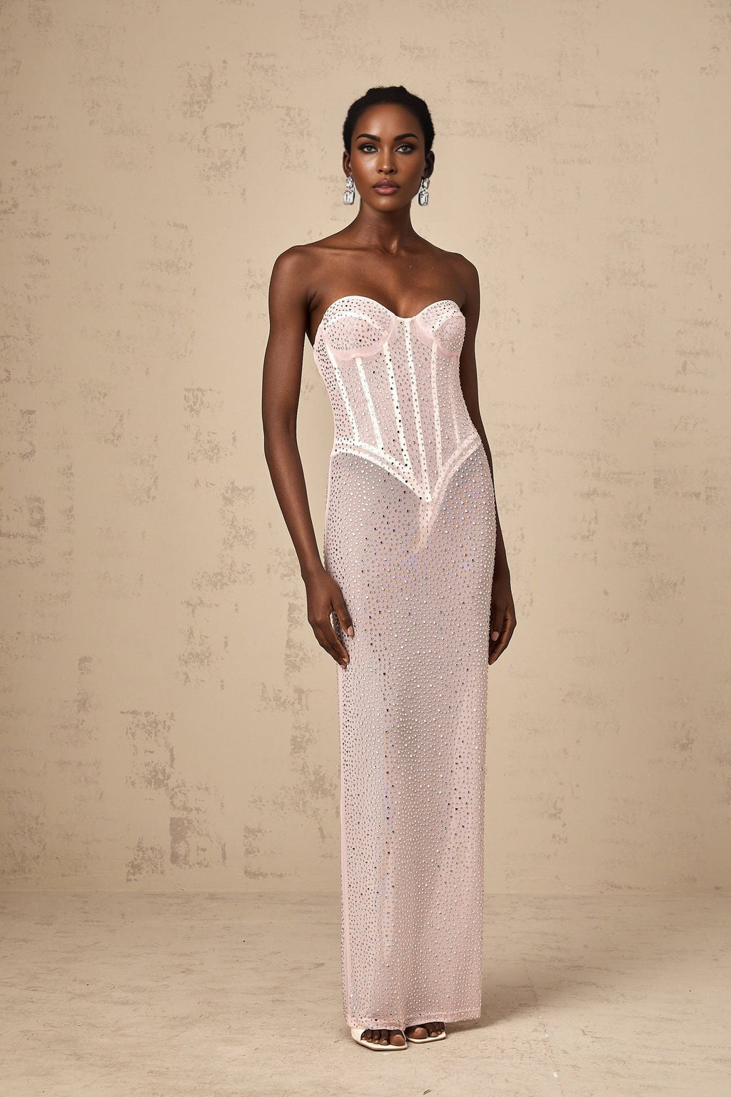 Sarah Maxi Dress in Vibrant Pink with Off the Shoulder Detail