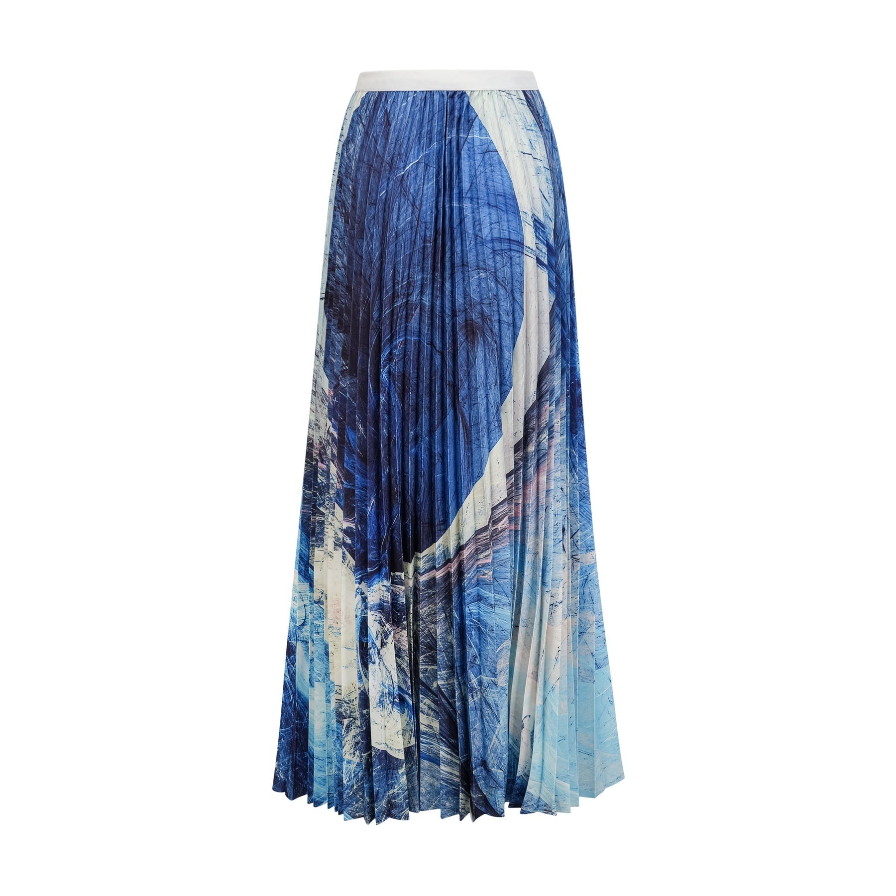 Savina Top & Dress Blue Pattern Creased Cape Matching Set