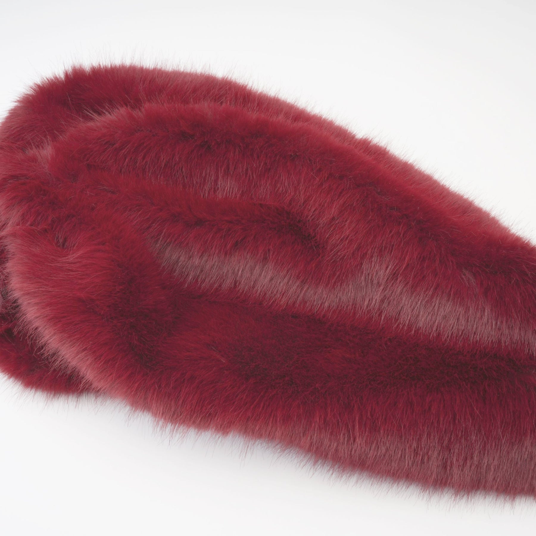 Selena Velvet Strapless Mini Dress With Faux Fur Collar