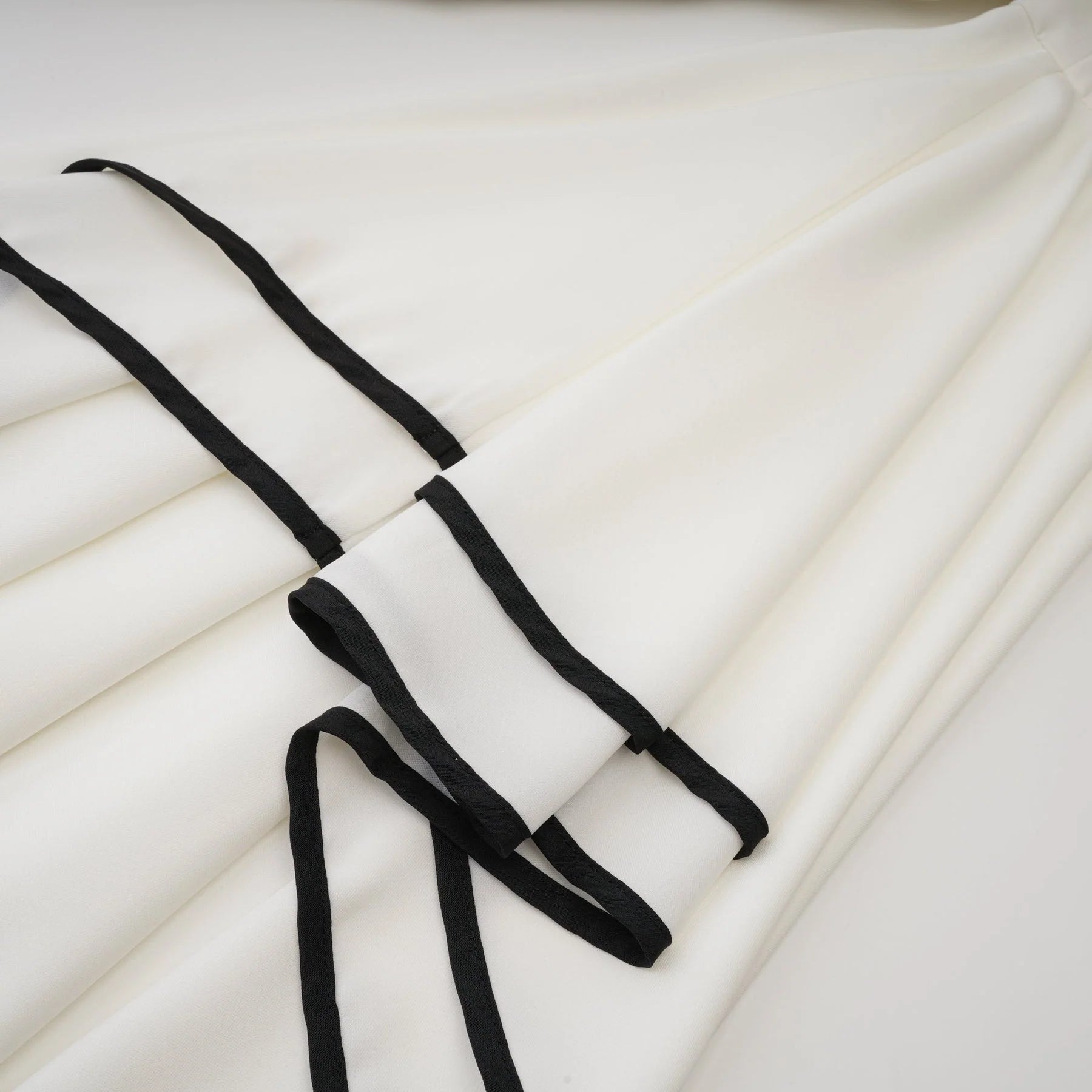 Serafina Dress Classic White & Black Ruffle Sleeve