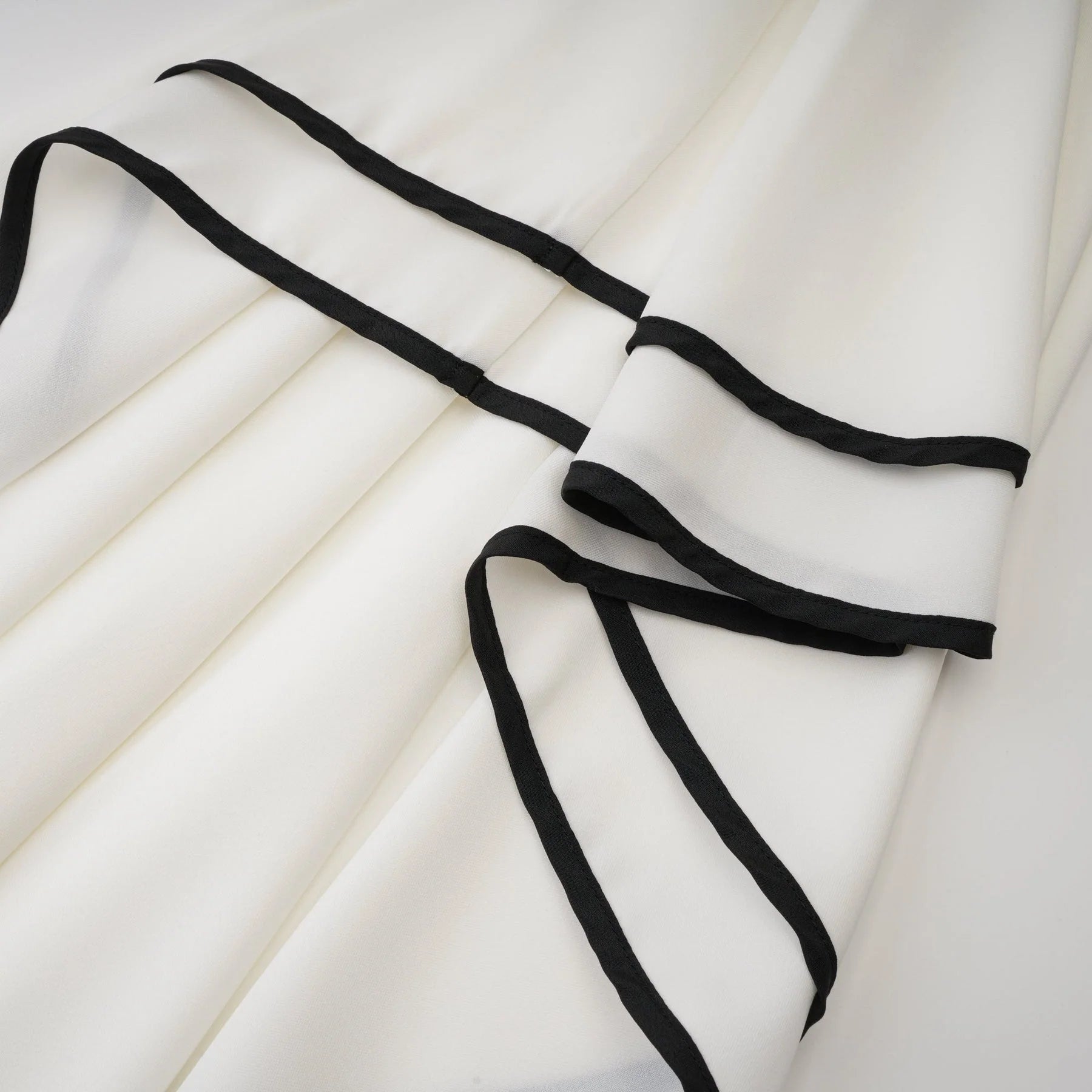 Serafina Dress Classic White & Black Ruffle Sleeve