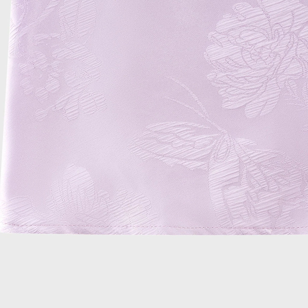 Seraphina Purple Jacquard Maxi Dress with Spaghetti Straps