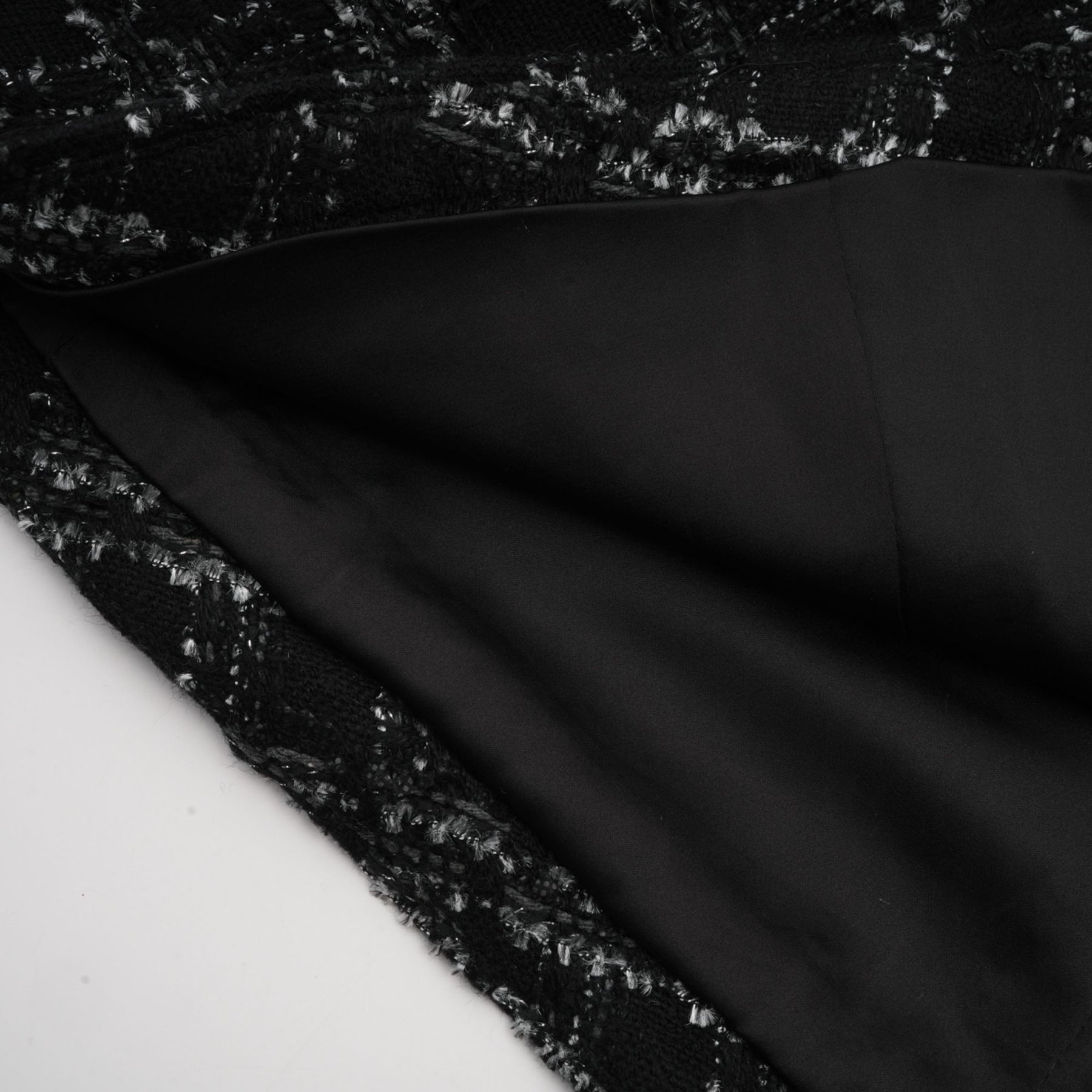 Serena Skirt & Top Set Black Tweed Crystal Check Matching Outfit