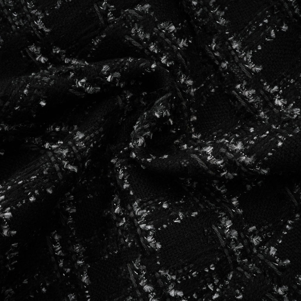 Serena Skirt & Top Set Black Tweed Crystal Check Matching Outfit