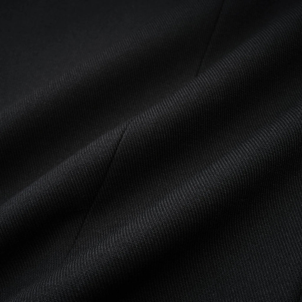 Serenity Coat Black Double Breasted Long Wool Blend