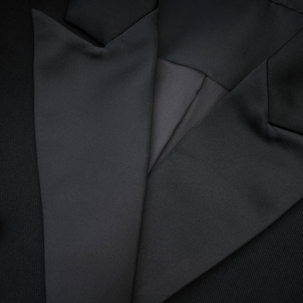 Serenity Coat Black Double Breasted Long Wool Blend